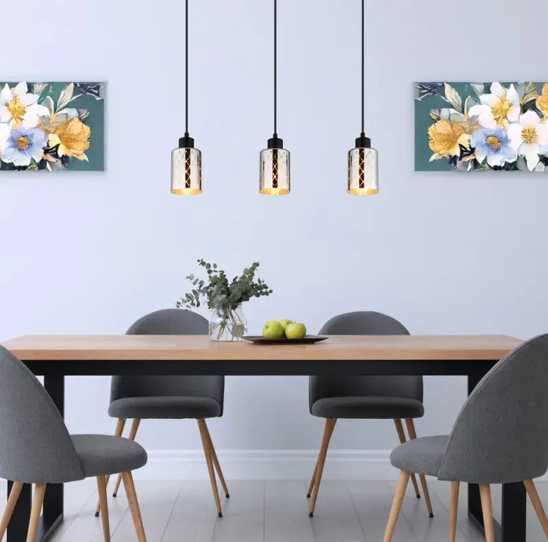 Globo Hängeleuchte Alonso 59 x 120 cm L x B schwarz