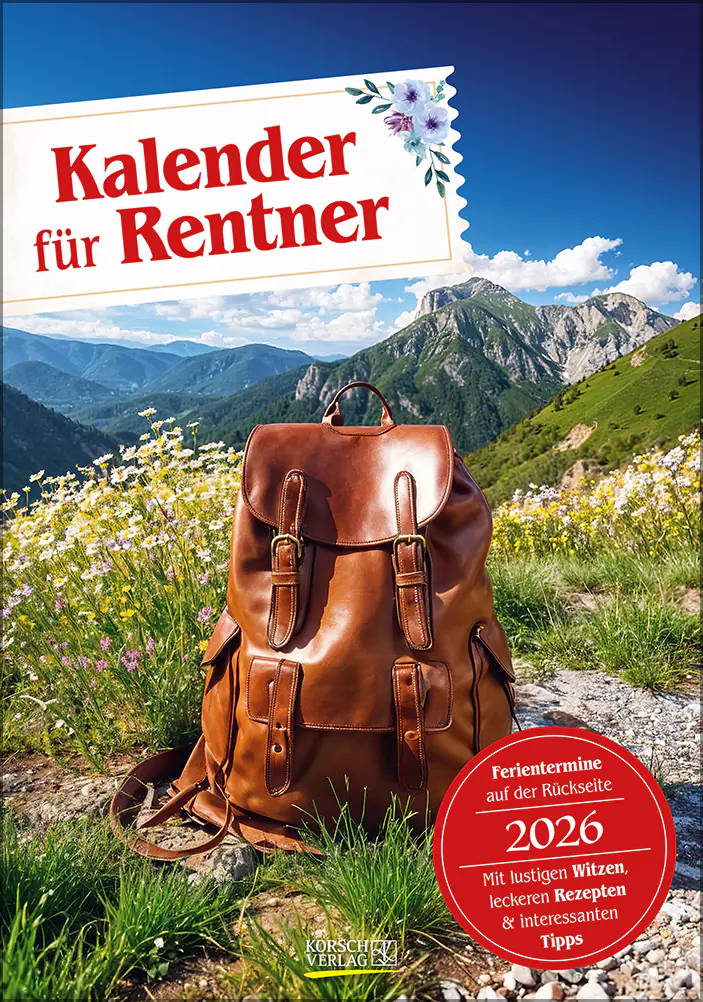 Korsch Kalender für Rentner mit Witzen & Rezepte 2026