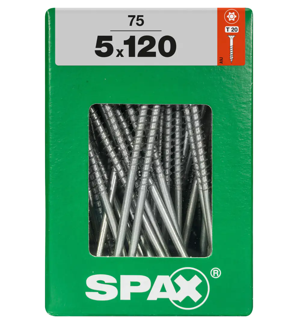 Spax Universalschrauben 5.0 x 120 mm TX 20 - 75 Stk. Spax Universalschrauben 5.0 x 120 mm TX 20 - 75 Stk.