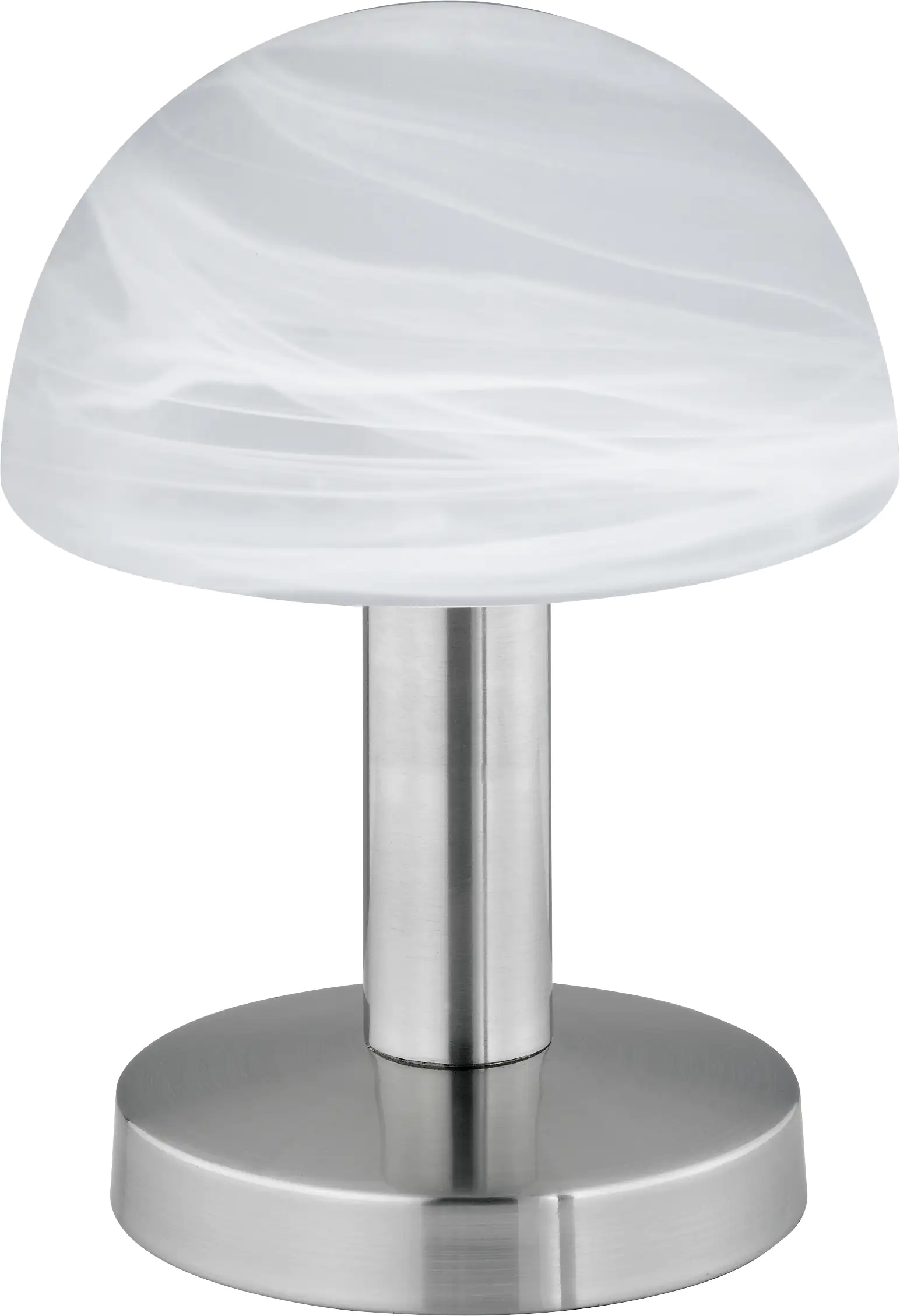 Trio Tischleuchte Fynn ll nickel-matt weiß 21 x 15 cm