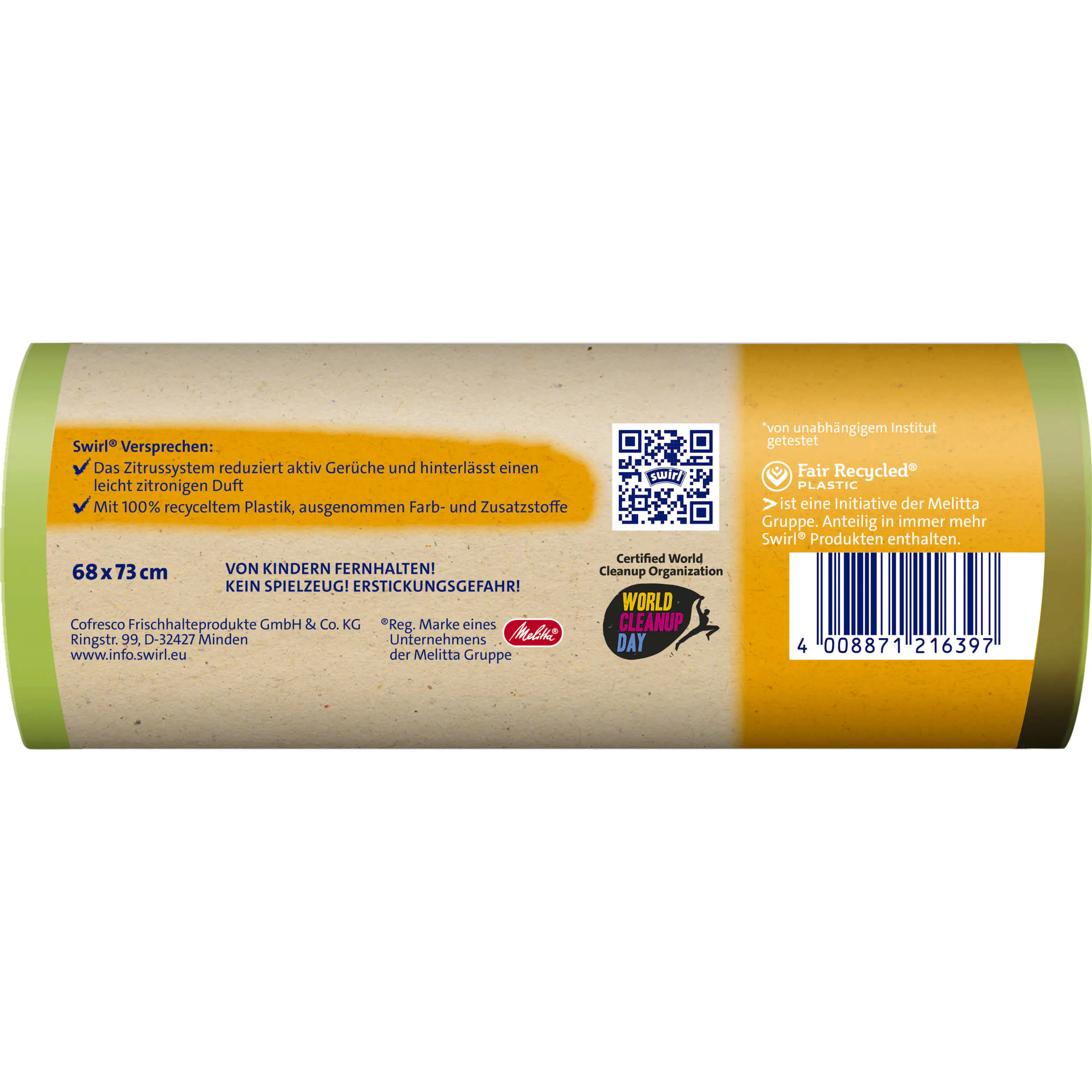 Swirl® Aktive Frische Müllbeutel 60 L Reißfest & Dicht