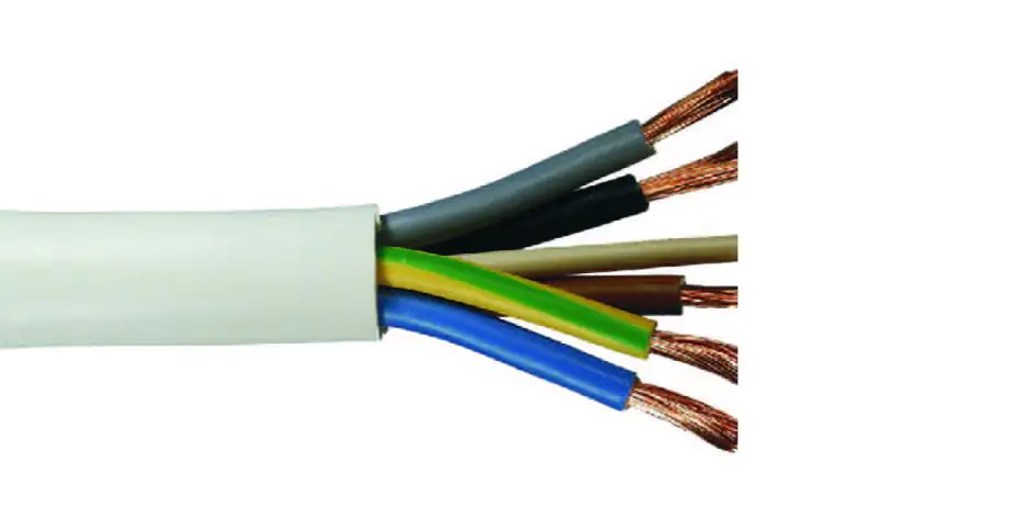 PVC-SCHLAUCHLEITUNG H05VV-F 5X2,5 - 50 Meter weiß