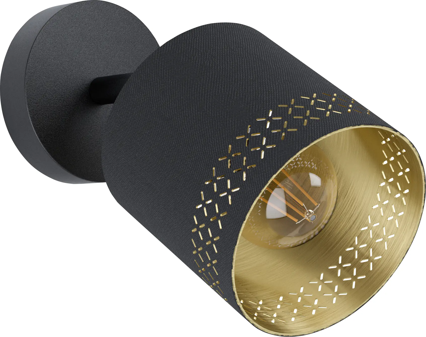 Eglo 1er Spot Esteperra schwarz-gold 24 x 12 cm E27 Eglo 1er Spot Esteperra schwarz-gold 24 x 12 cm E27