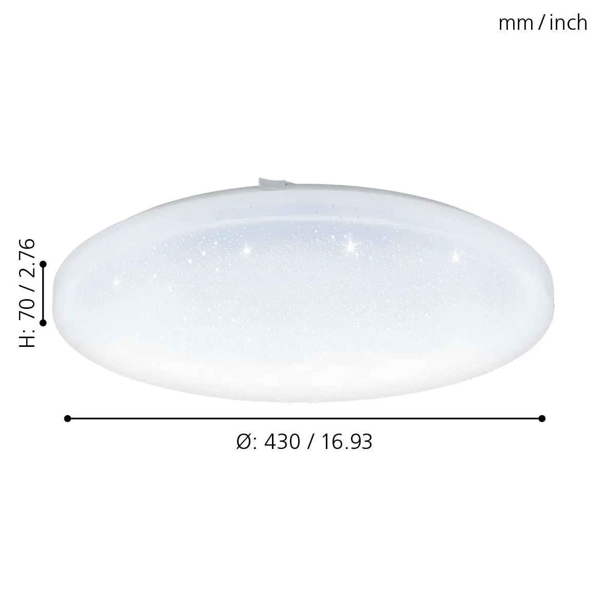 Eglo LED Deckenleuchte Frania-S weiß Ø 43 cm mit Kristalleffekt Eglo LED Deckenleuchte Frania-S weiß Ø 43 cm mit Kristalleffekt