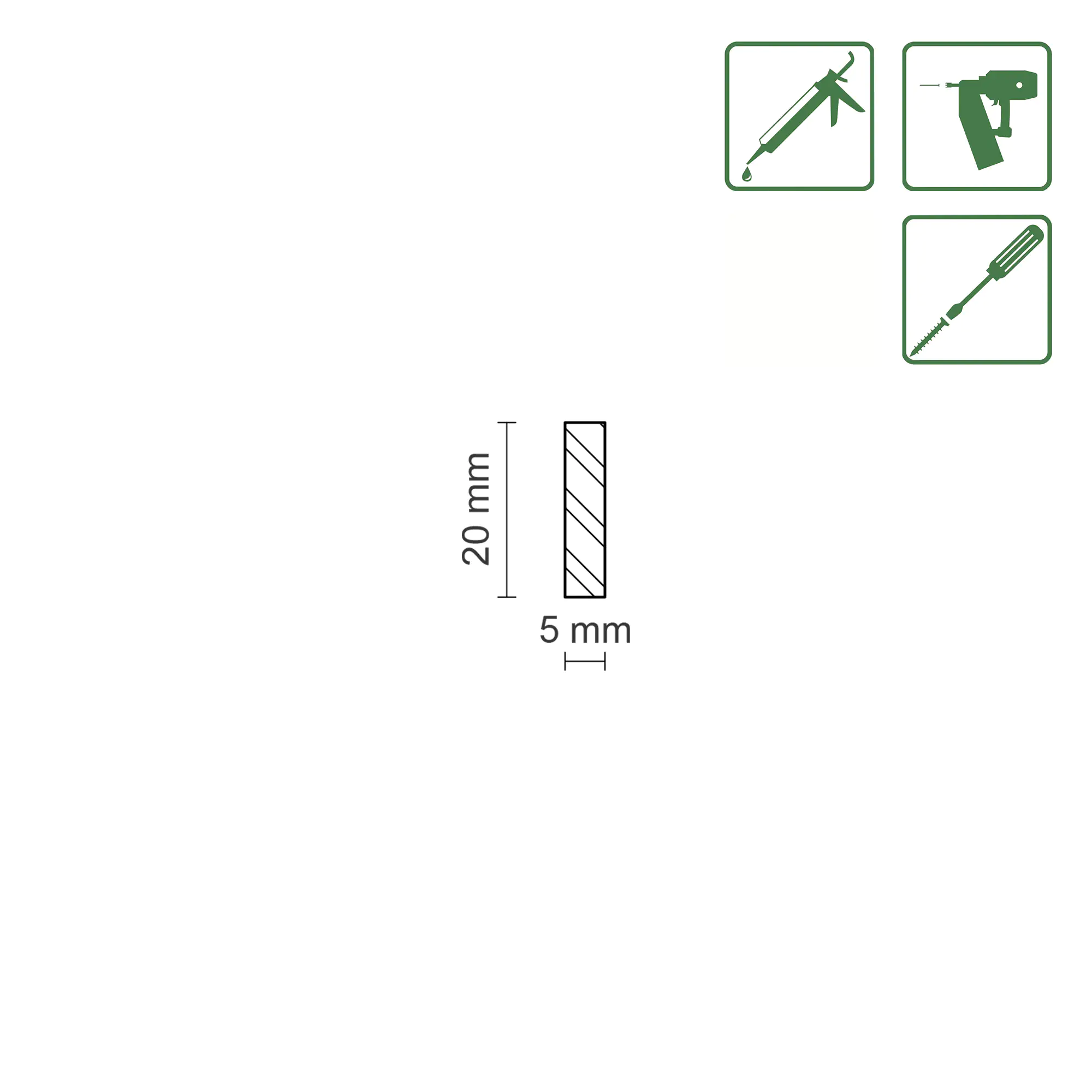 FN Neuhofer Flachleiste 210 cm 20 x 5 mm Buche