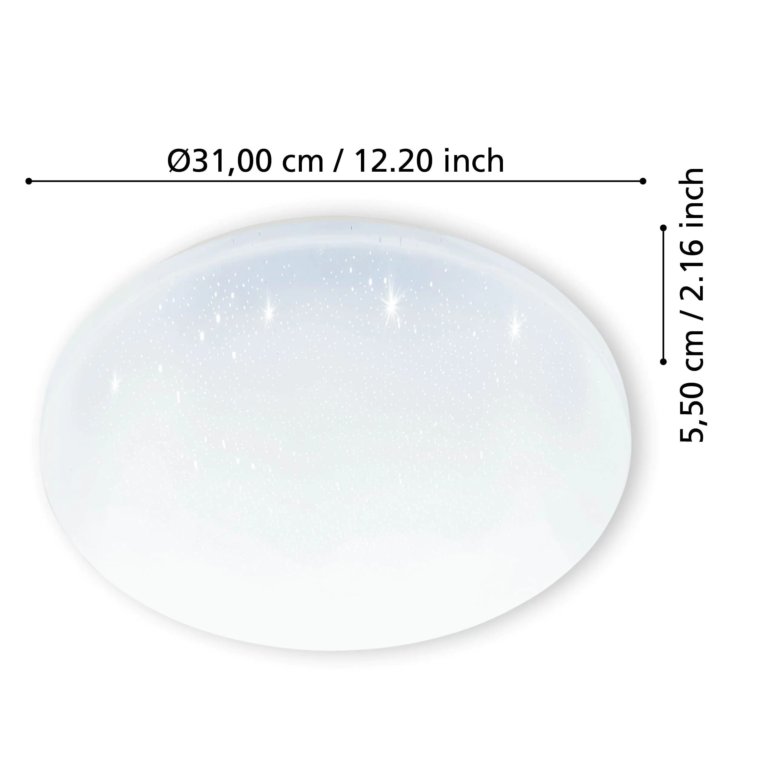 Eglo LED Deckenleuchte Frania-S weiß Ø 31 cm neutralweiß mit Kristalleffekt Eglo LED Deckenleuchte Frania-S weiß Ø 31 cm neutralweiß mit Kristalleffekt