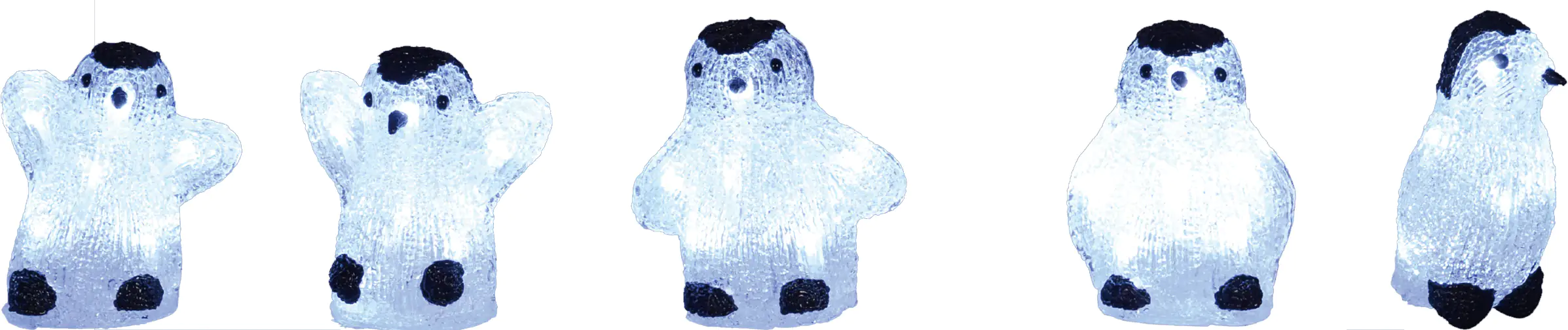 TrendLine LED Acrylfiguren Pinguin 5 Stück 13 cm kaltweiß Außen mit Timer TrendLine LED Acrylfiguren Pinguin 5 Stück 13 cm kaltweiß Außen mit Timer