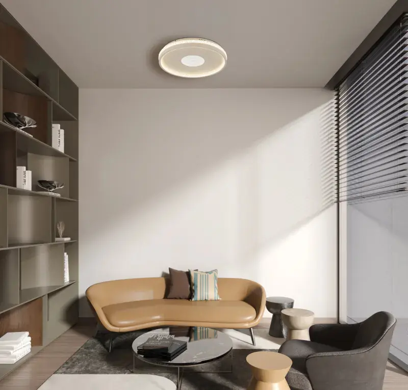 Globo Deckenleuchte Shirley Ø 41 x 6,5 cm sand matt CCT