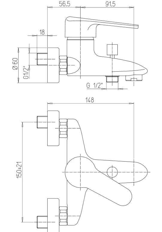Argo Rubinetterie Badewannenarmatur Alghero verchromt