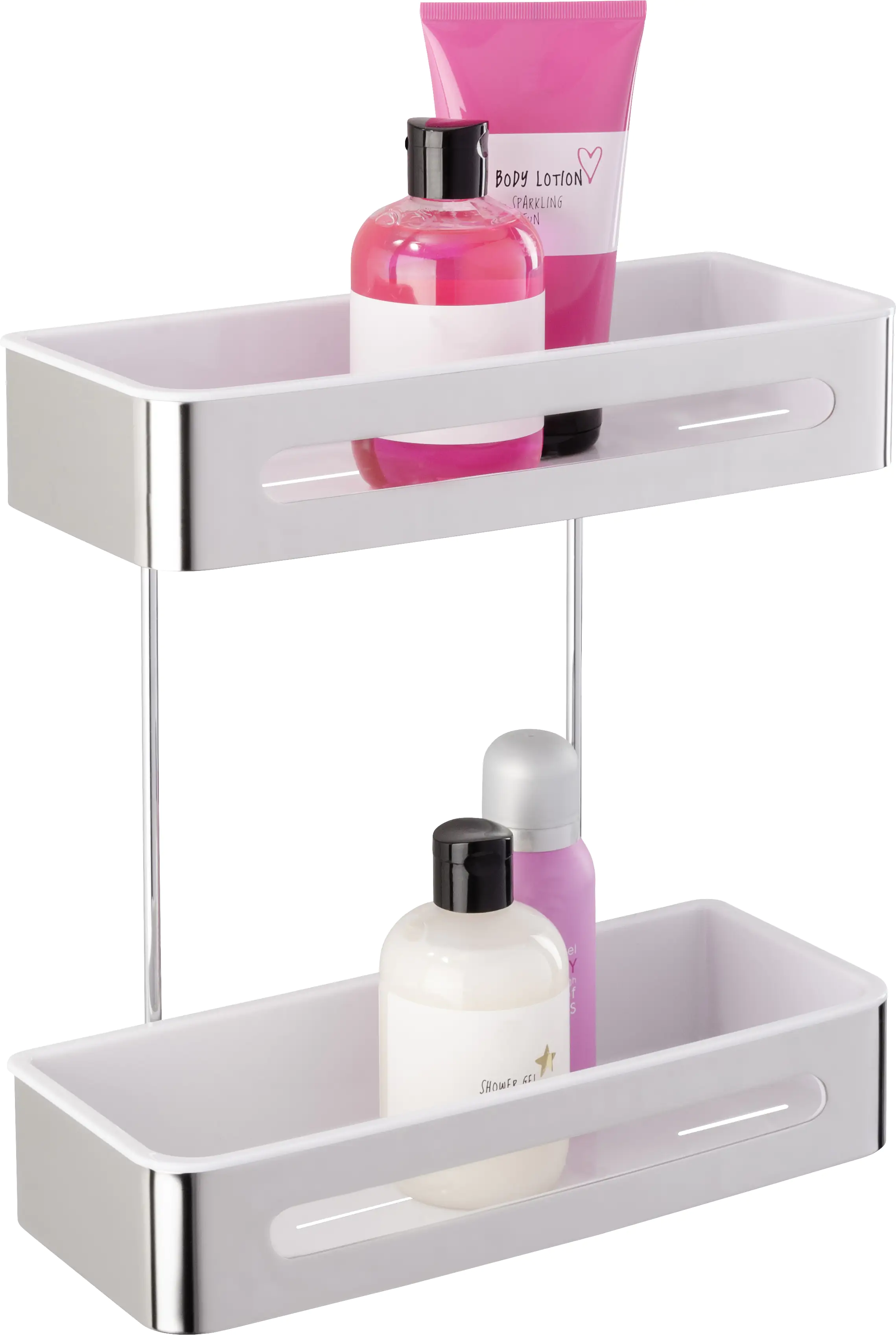 Wenko Wandregal Premium Plus Edelstahl, Kunststoff, silber glänzend Wenko Wandregal Premium Plus Edelstahl, Kunststoff, silber glänzend