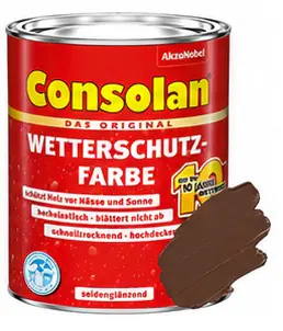 Consolan Wetterschutz-Farbe 0,75 L braun