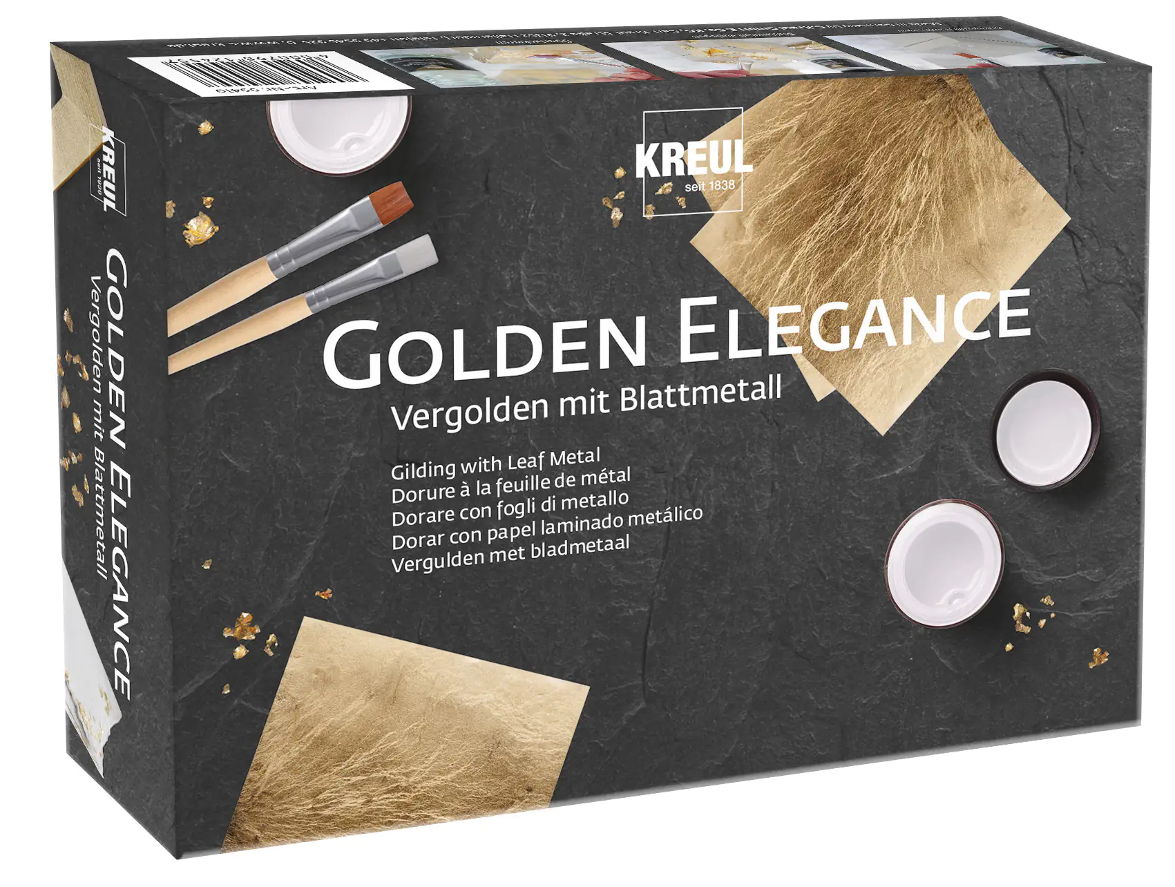 Kreul Golden Elegance Set Vergolden mit Blattmetall