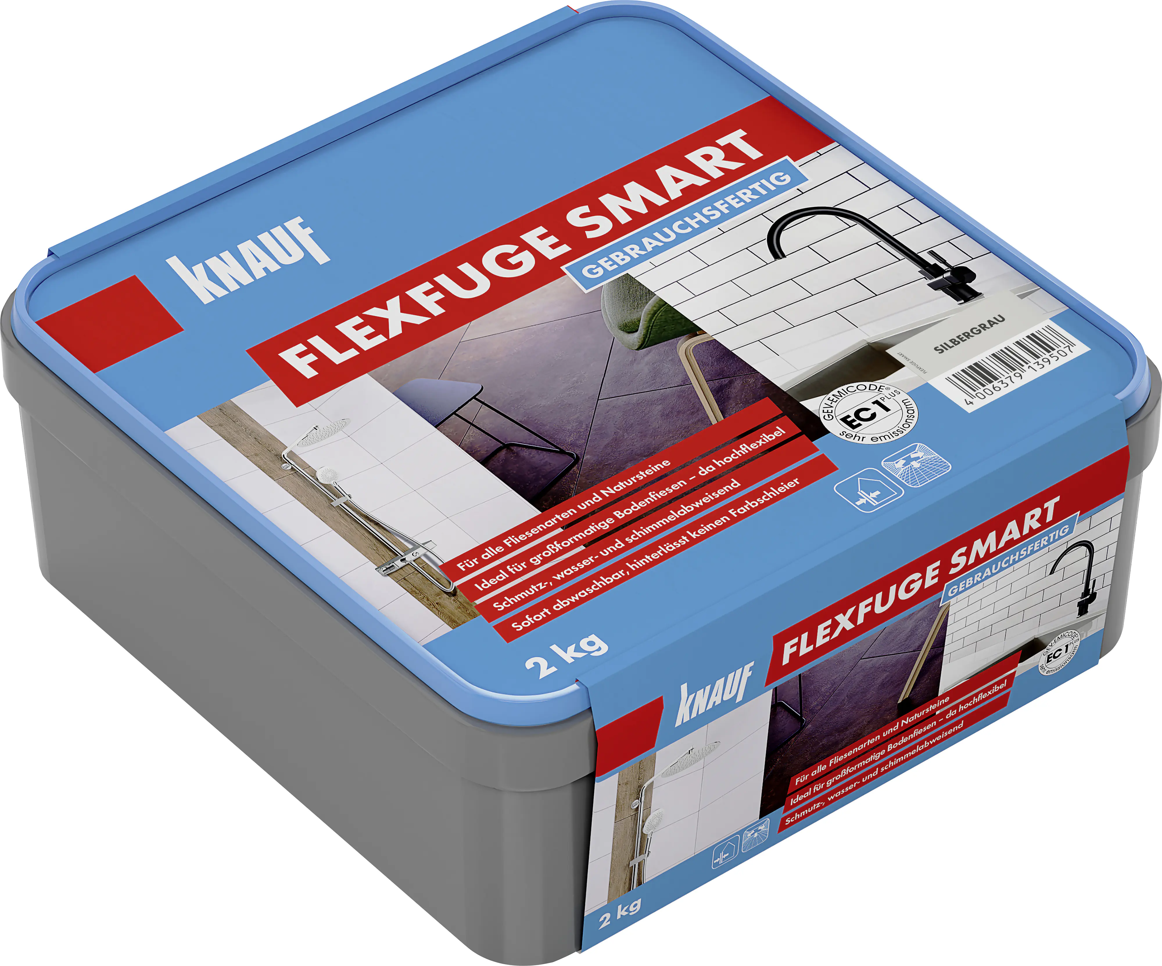 Knauf Fugenmörtel Flexfuge Smart 2 - 20 mm silbergrau 2 kg