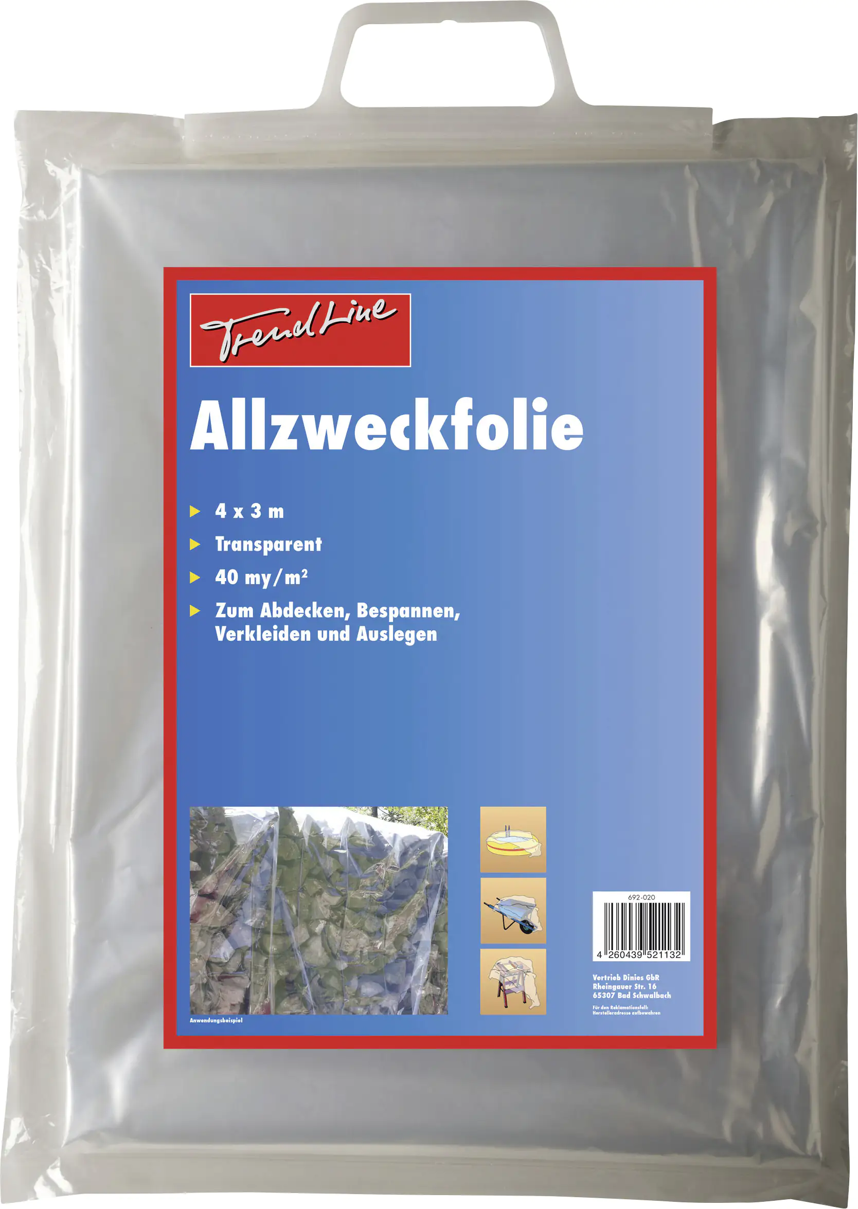 TrendLine Allzweckfolie 4 x 3 m