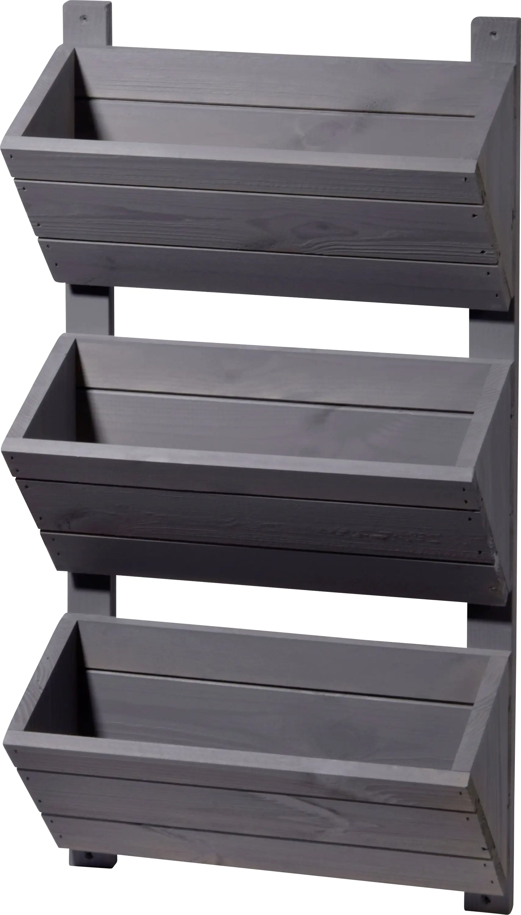 Dobar 3-stufiges Wand-Pflanzbeet grau 38 x 17,5 x 79 cm Dobar 3-stufiges Wand-Pflanzbeet grau 38 x 17,5 x 79 cm