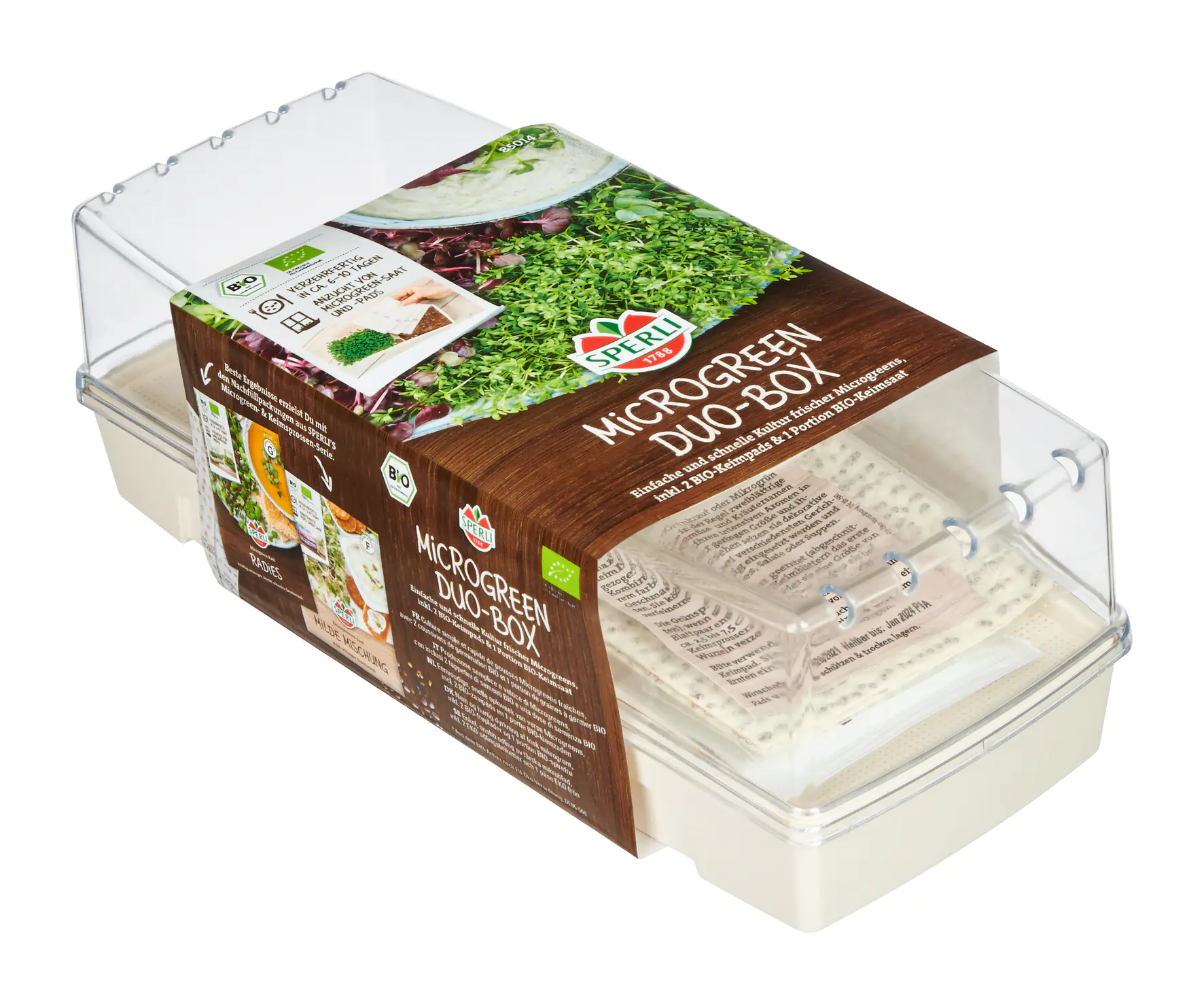 Sperli Bio Microgreen Duo-Box Anzuchtset Kresse Rauke