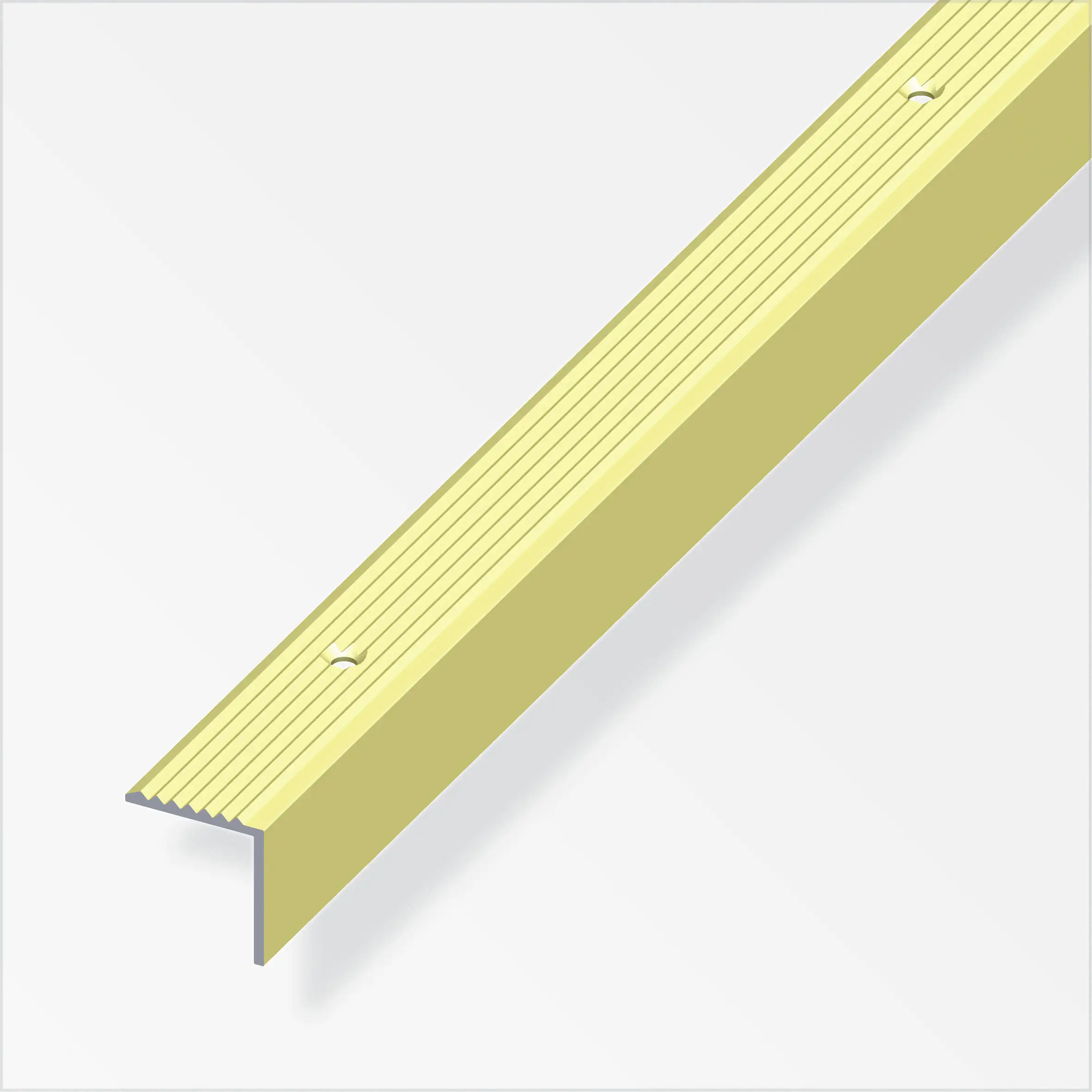 alfer Treppenprofil 1 m, 19 x 20 mm Aluminium eloxiert messing