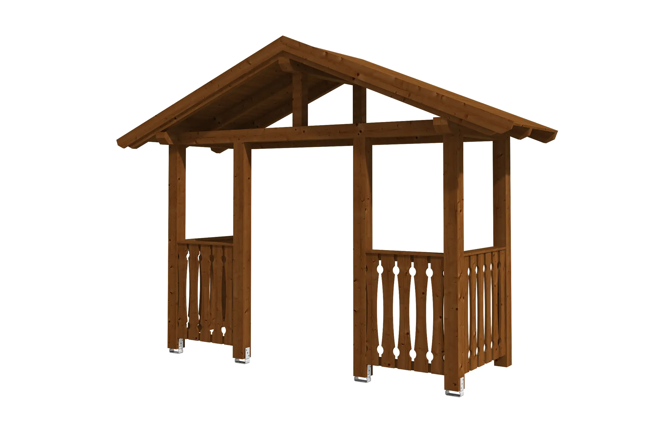 SKAN HOLZ Vordach Stralsund Typ 6 360 x 139 cm, lasiert in Nussbaum