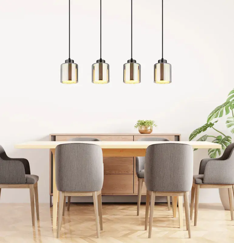 Globo Hängeleuchte Felicia 78 x 120 cm L x H schwarz-chrom matt