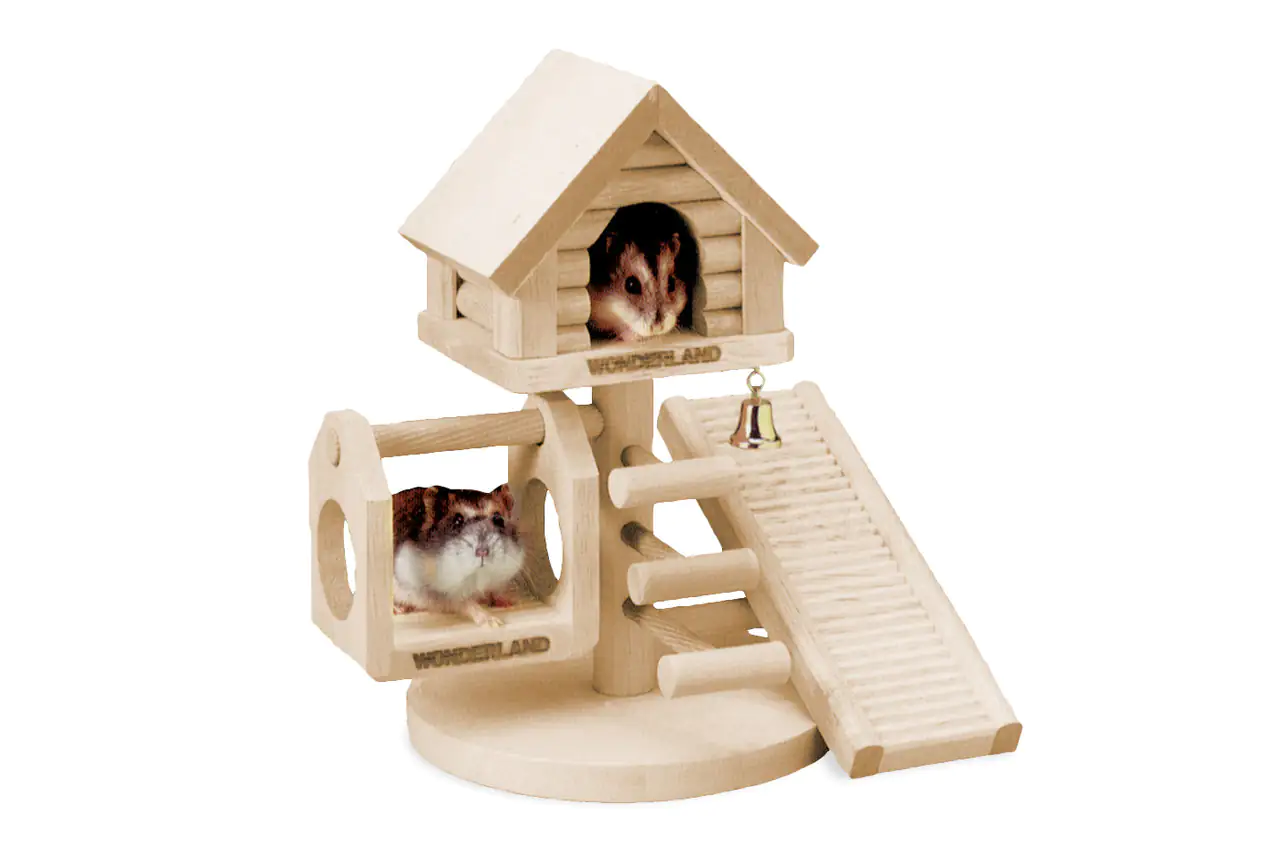 Baumhaus 21 x 22 x 16 cm ,beige/grün