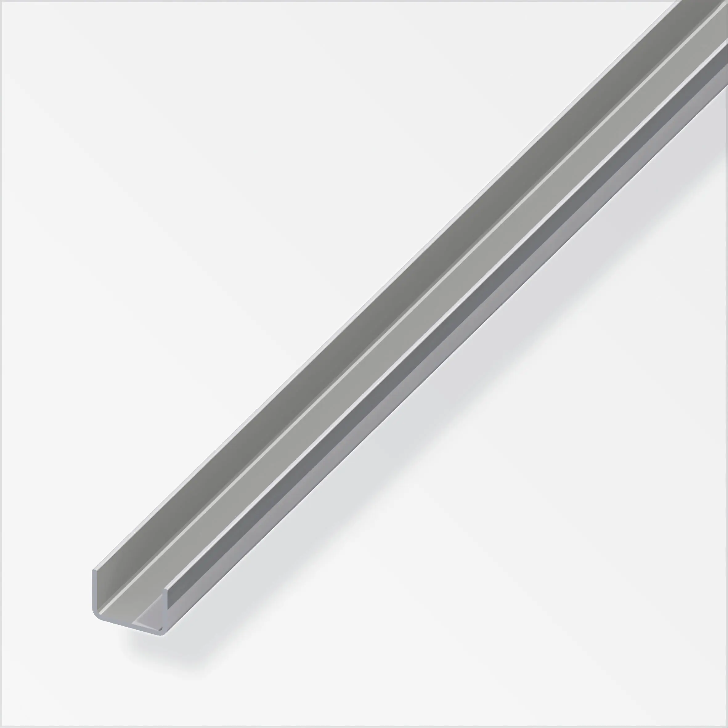 alfer Quadrat-U 1 m, 10 x 15 x 1 mm EdelStahl roh natur