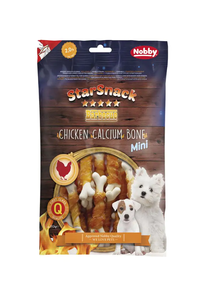 Nobby StarSnack Barbecue MINI Chicken Calcium Bone 113 g