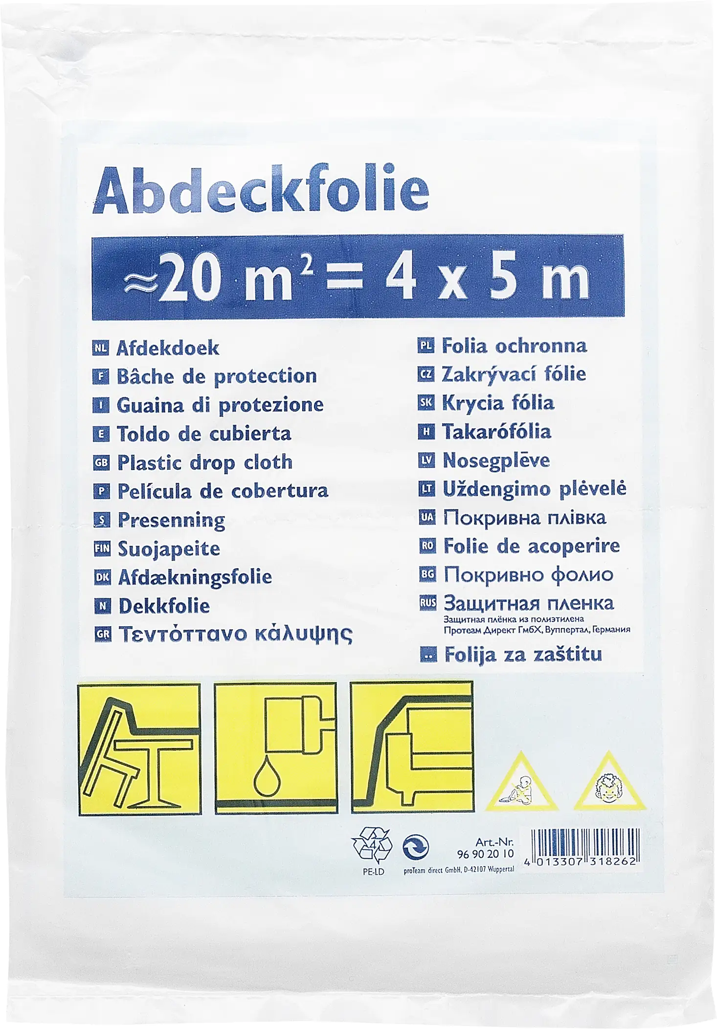 4013307318262 Color Expert Abdeckplane HDPE Standard 4 x 5 m 20 m²