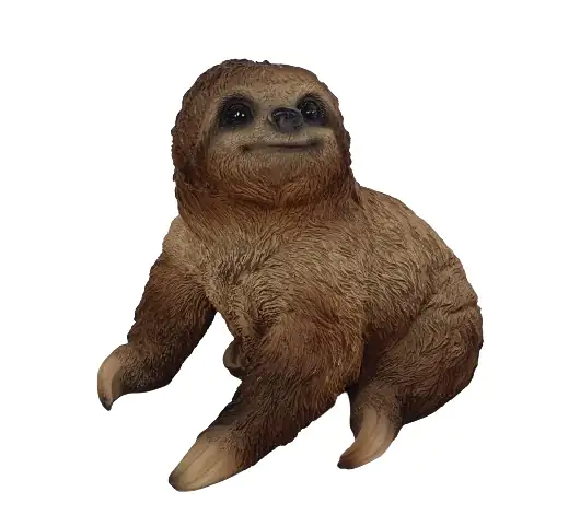 Dekofigur Faultier 16 x 13 x 18 cm braun