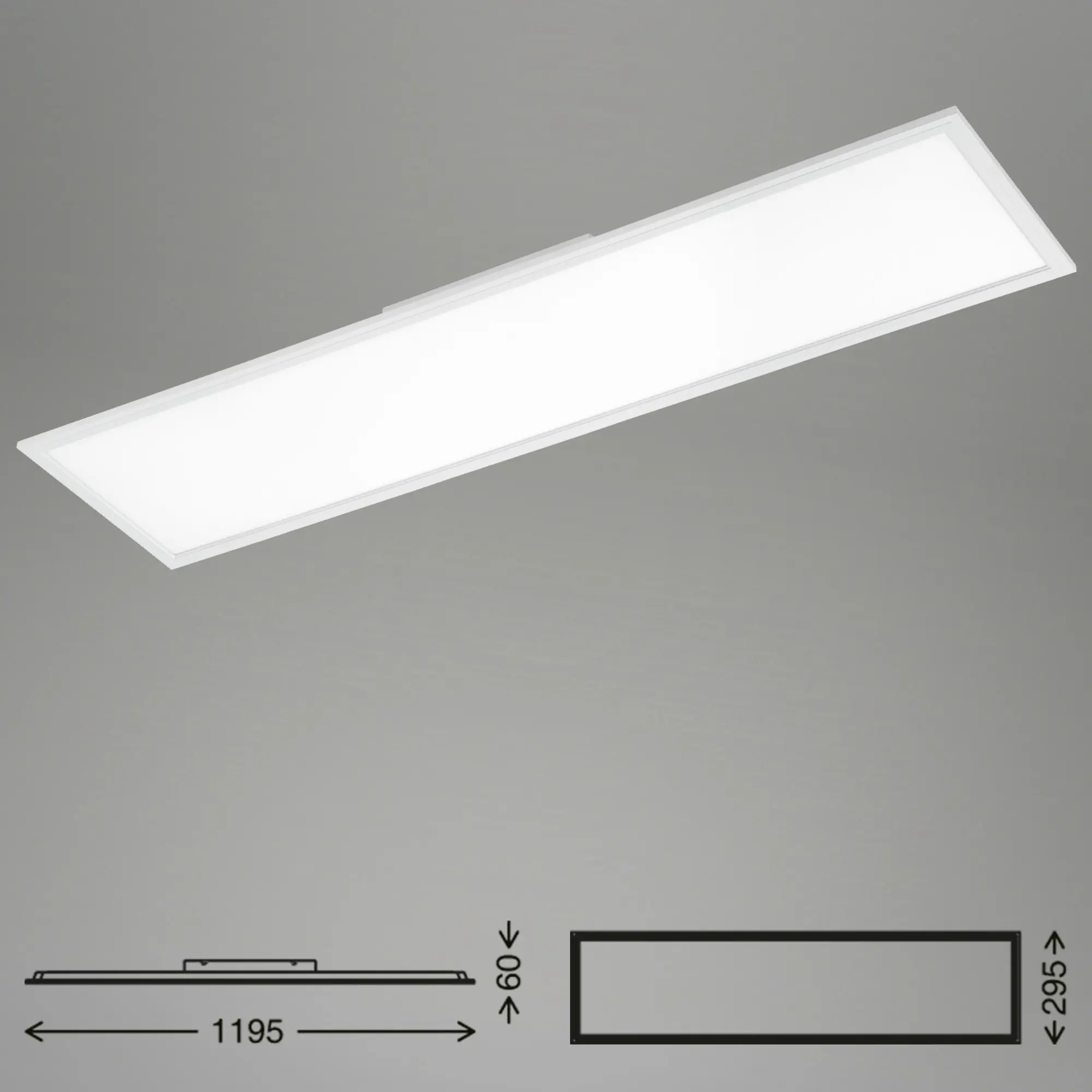 Briloner LED-Panelleuchte Simple ultrafach 119,5 x 29,5 cm weiß neutralweiß
