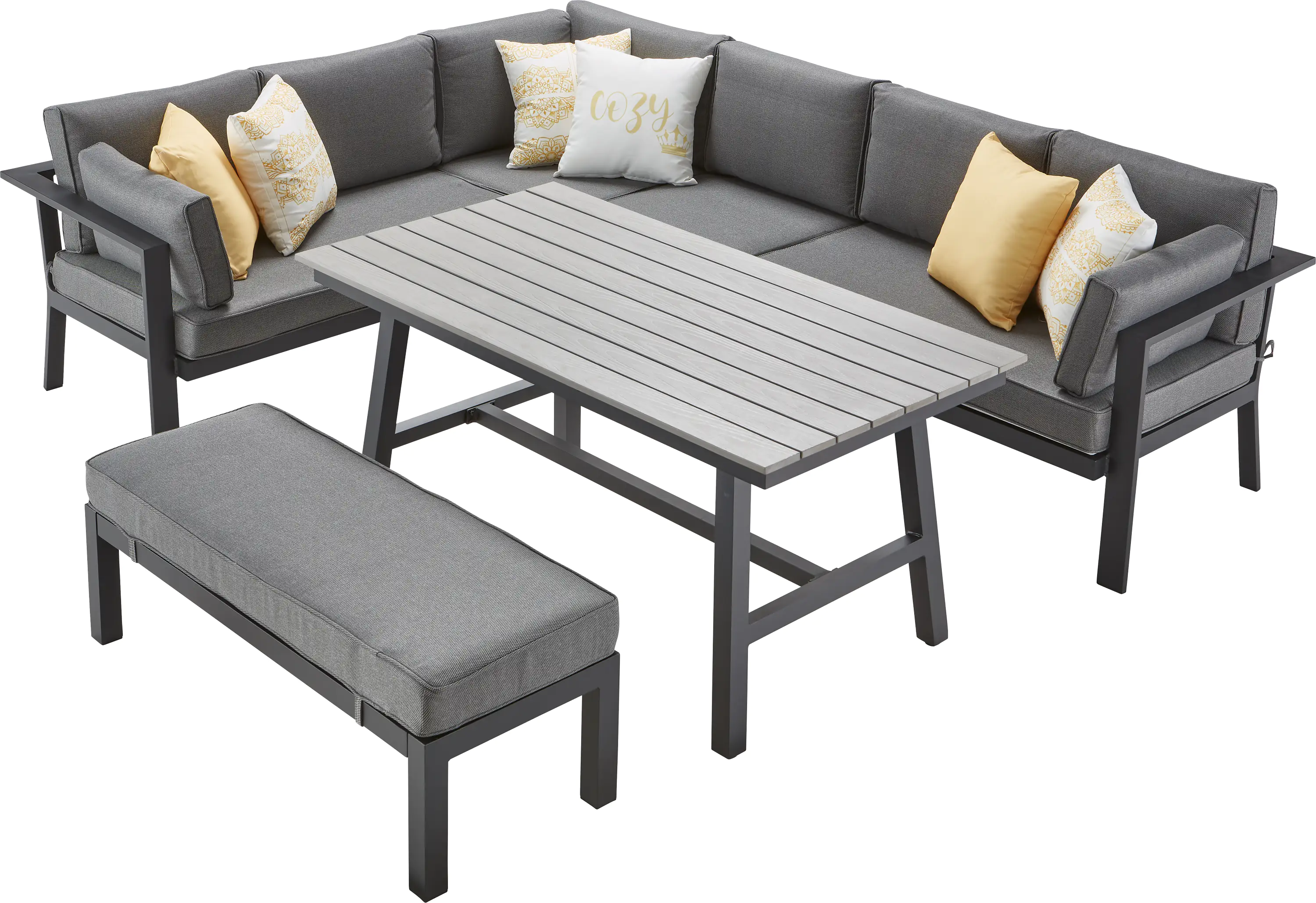 4333692227247_01 Primaster Dining Lounge Möbelset Colmar, variabel stellbar