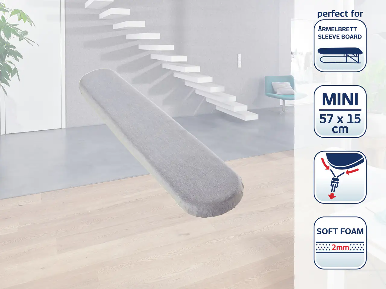 Leifheit Ärmelbrettbezug mini 57 x 15 cm