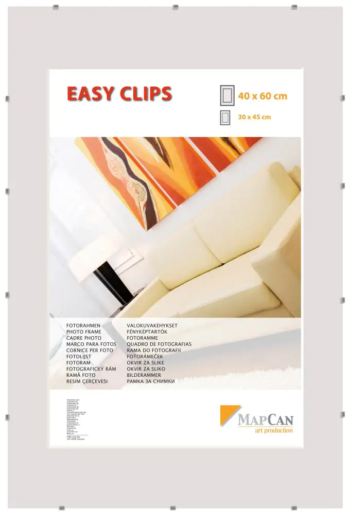 Cliprahmen Easyclips Normalglas 40 x 60 cm