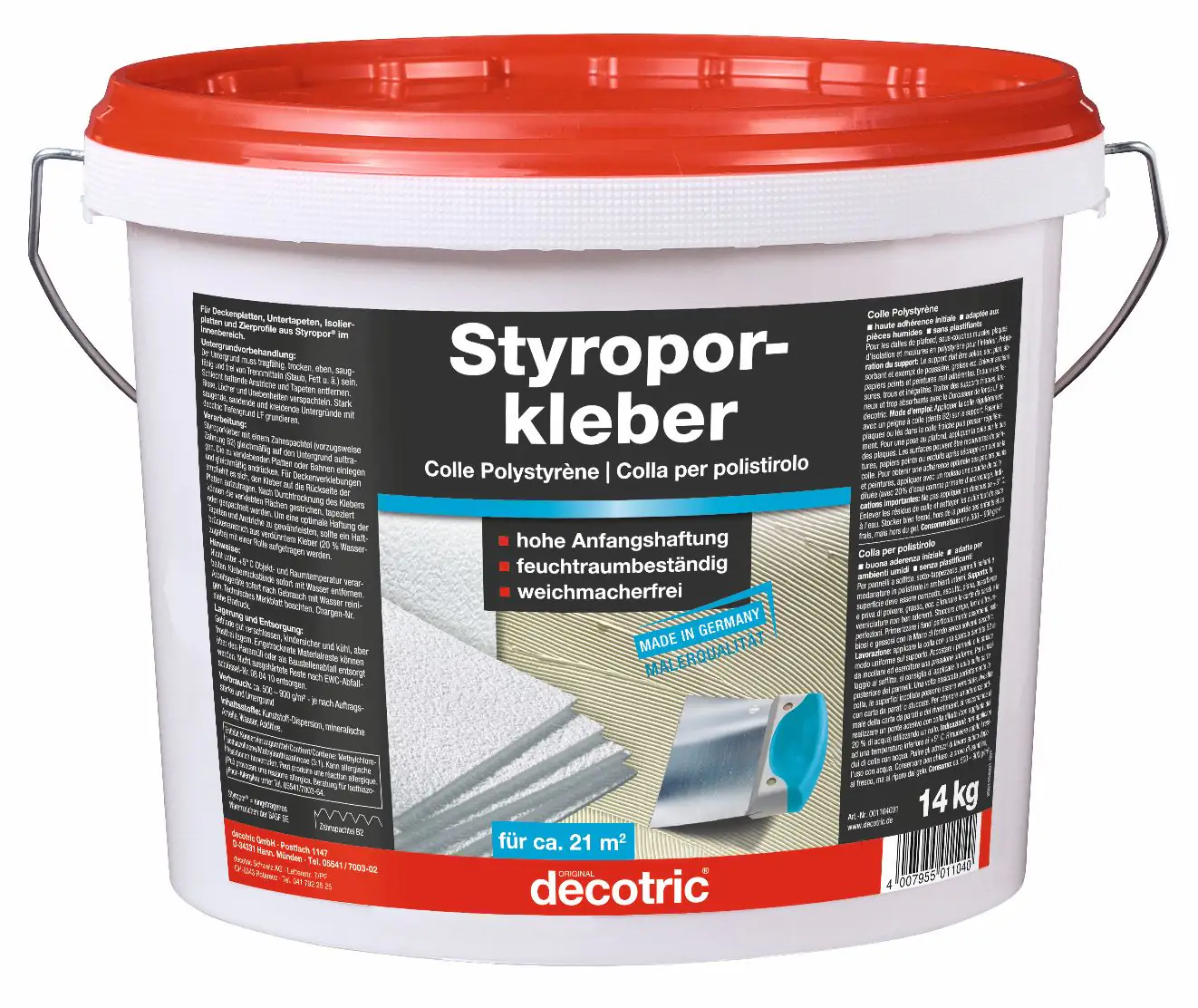 Decotric Styroporkleber 14 kg Decotric Styroporkleber 14 kg