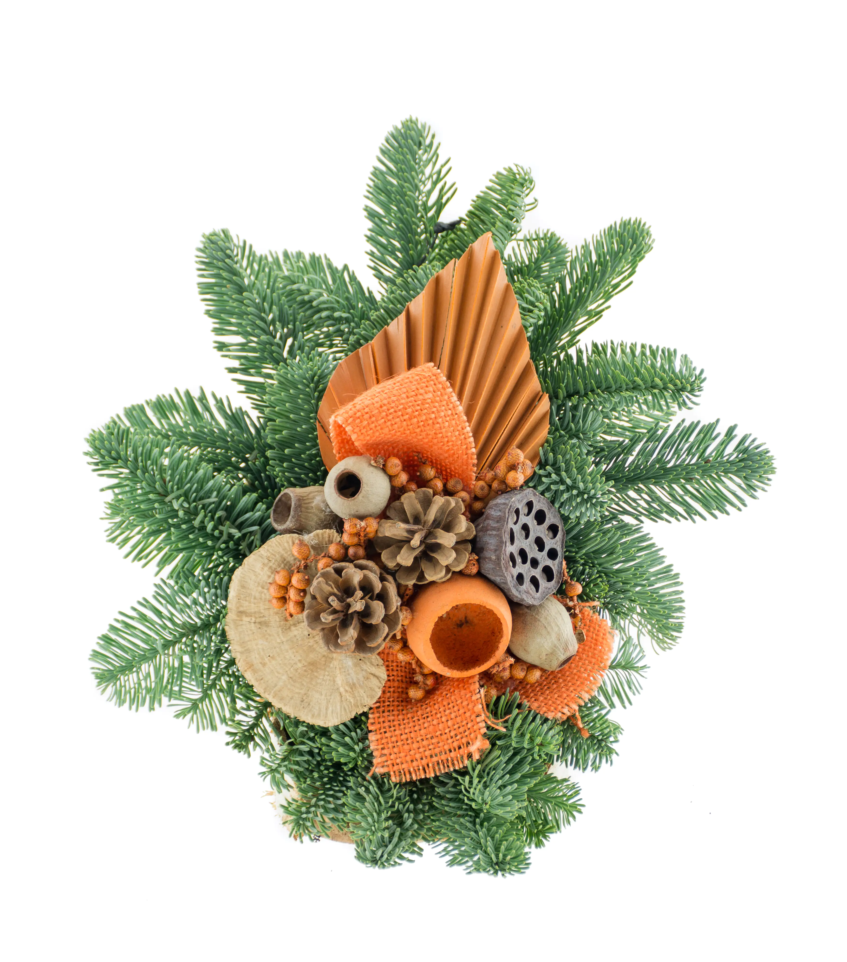 Allerheiligen Grabgesteck orange H 30 cm