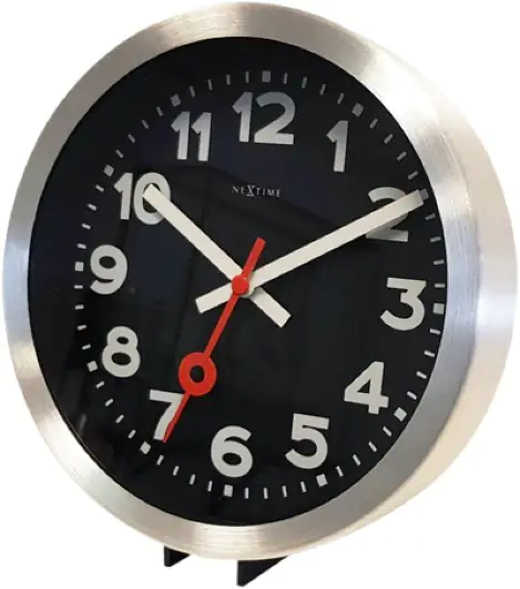 Nextime Tisch- Wanduhr Station Ø 19 cm schwarz