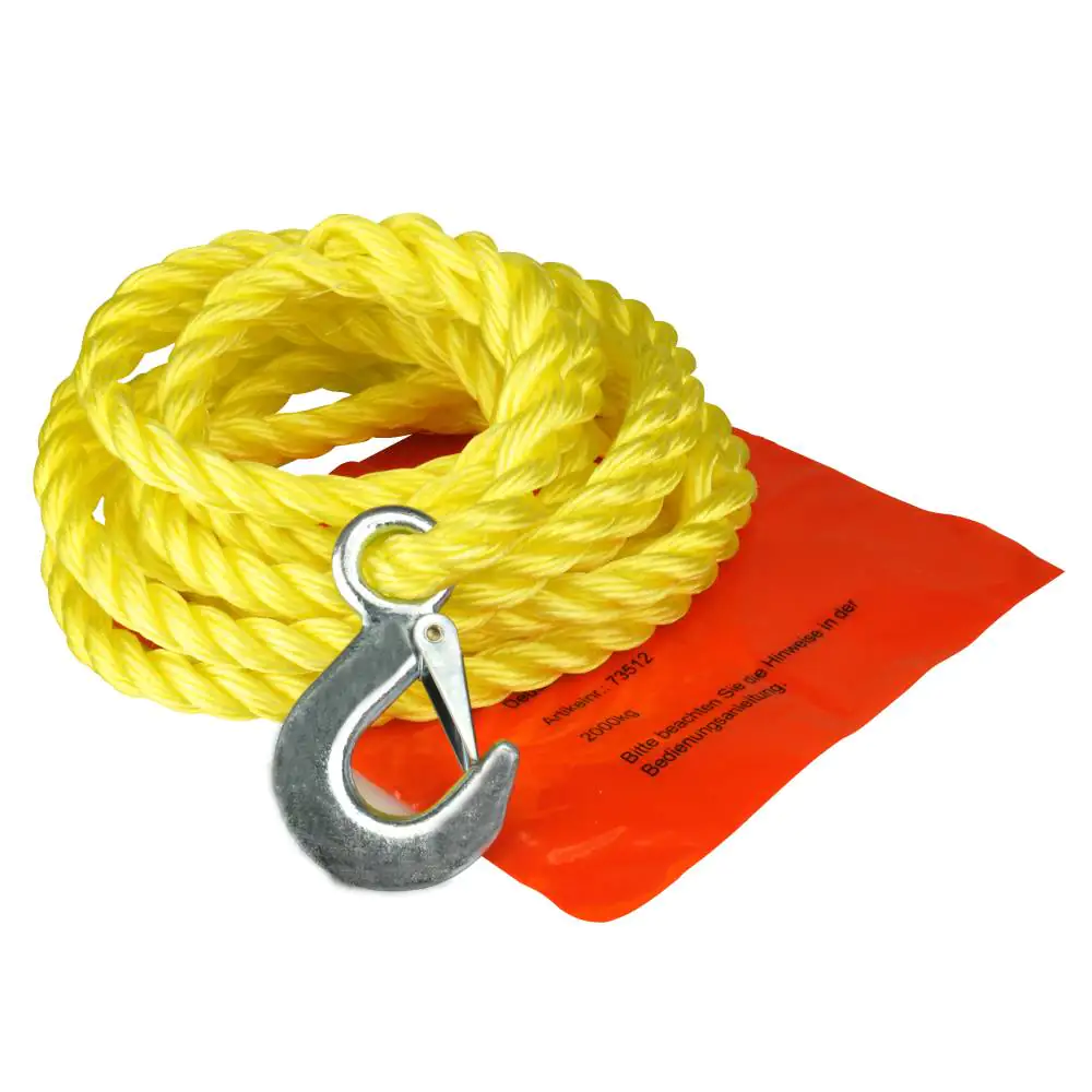 Unitec Polyprop Abschleppseil Haken und Schlaufe 2000kg