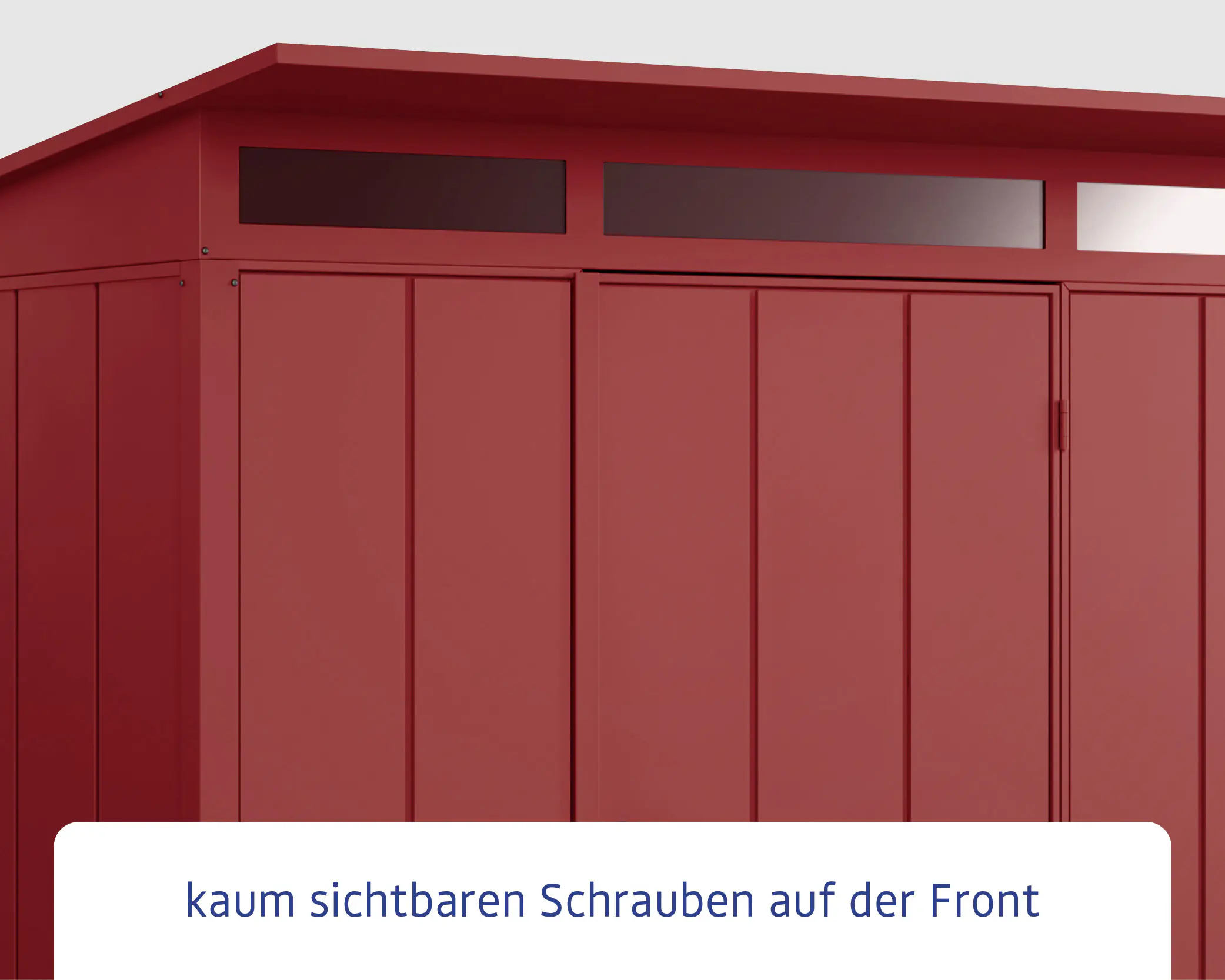 EcoStar Gerätehaus Elegant-P Typ 2 purpurrot 247,9 x 283,4 x 232,3 cm