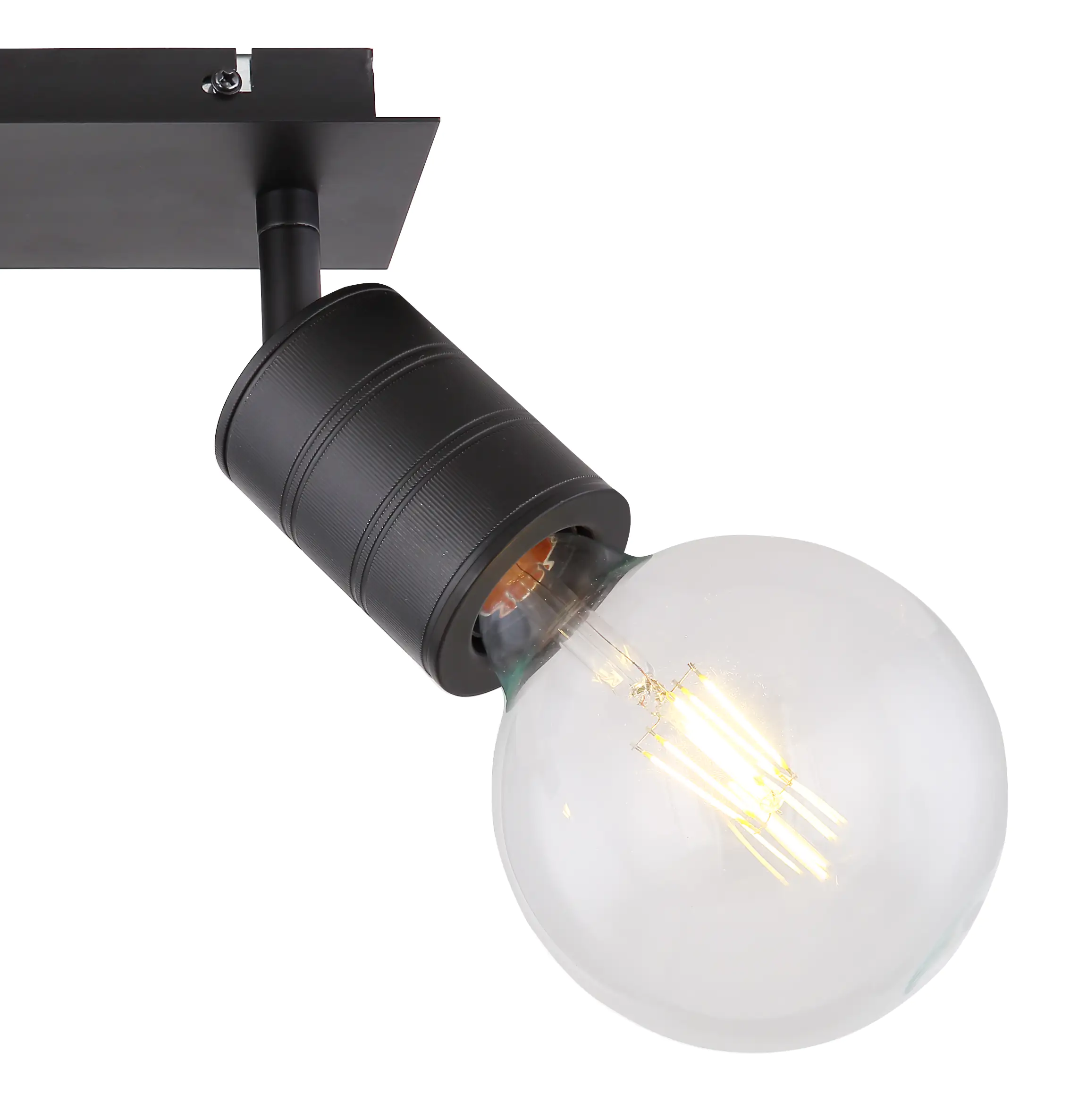 9007371403653_4 Globo 2er Spot Hermine schwarz 31 x 10 cm E27, max. 60 W