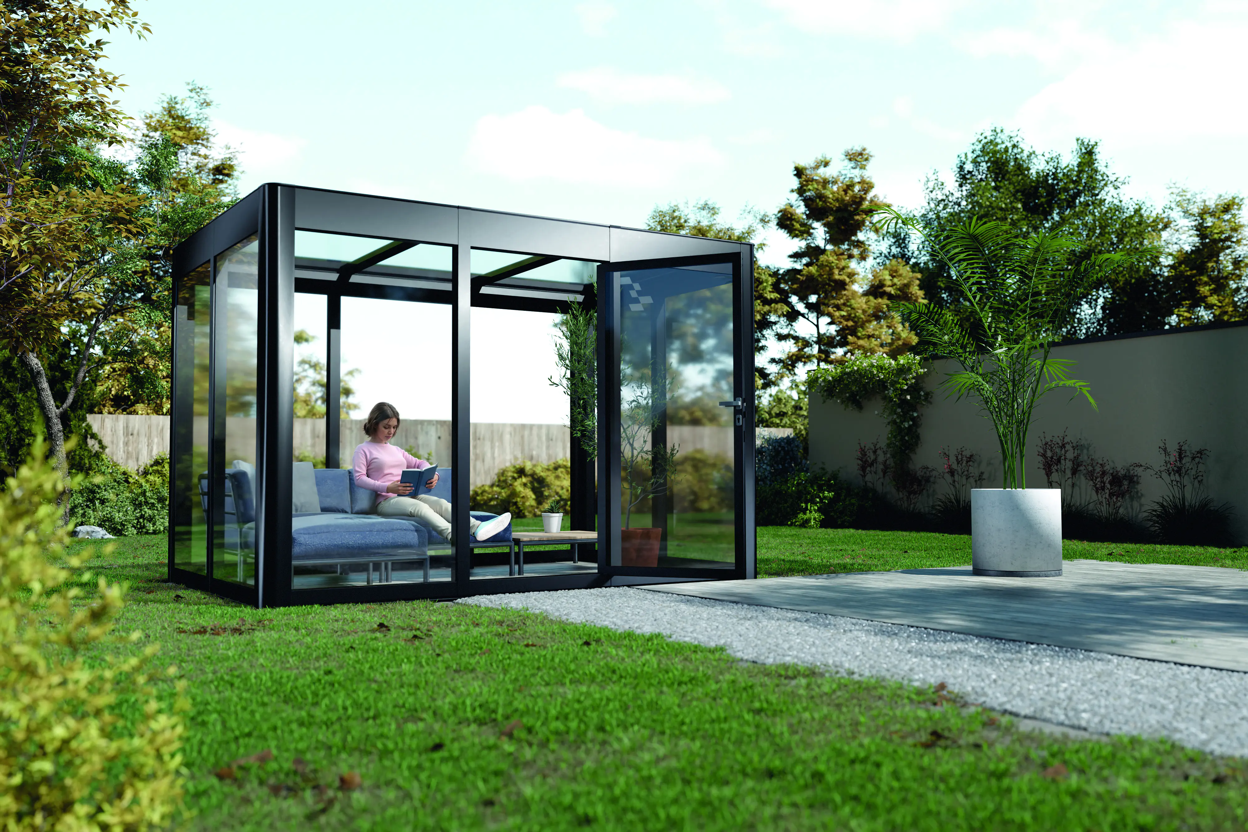 SunElements SunGarden Gartenhaus Infinity 3.2 338 x 233 cm anthrazit-metallic