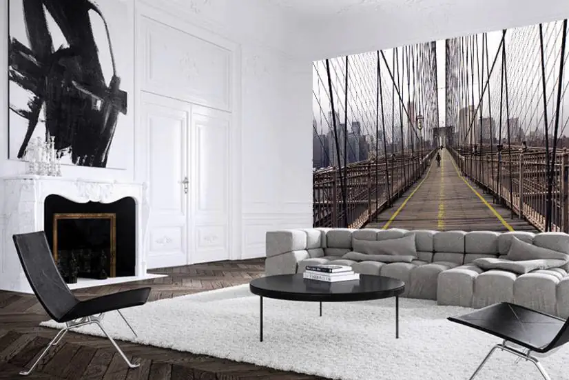 papermoon Vlies- Fototapete Digitaldruck 350 x 260 cm Brooklyn Bridge