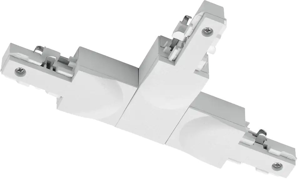 Trio Leuchten T-Verbinder DUOline weiß matt Schutzleiter innen links