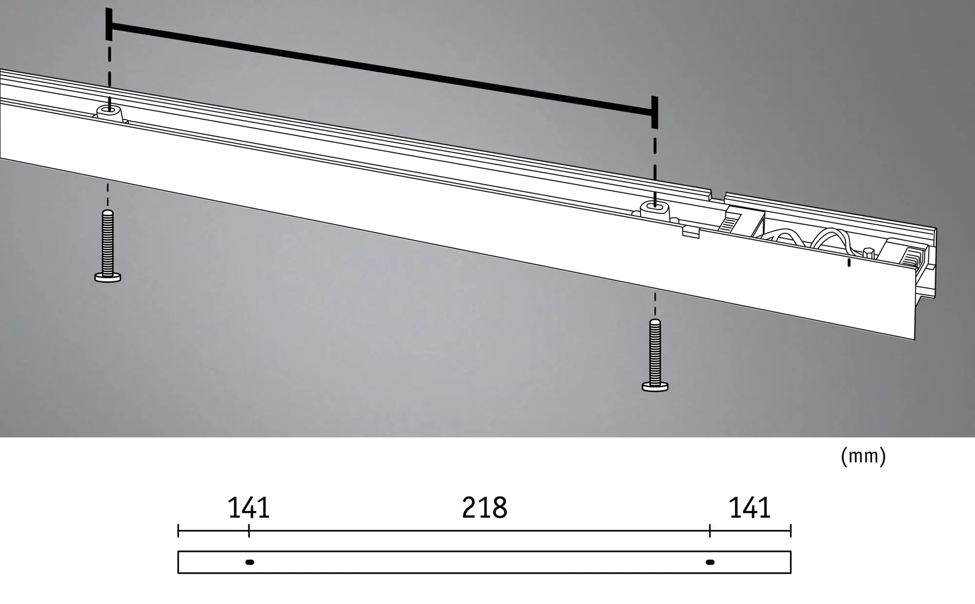 Paulmann Lichtleiste Linion 50 cm 8,5W Kunststoff schwarz Paulmann Lichtleiste Linion 50 cm 8,5W Kunststoff schwarz