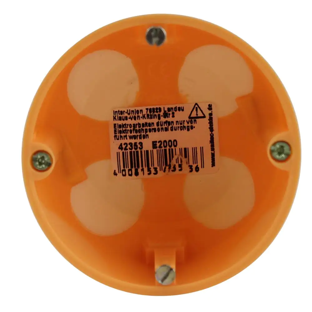Hohlwand-Schalterdose 47 mm orange Hohlwand-Schalterdose 47 mm orange