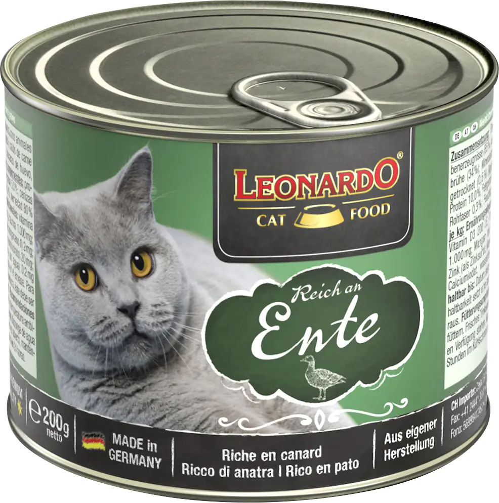 Leonardo Katzennassfutter Ente 200 g Leonardo Katzennassfutter Ente 200 g