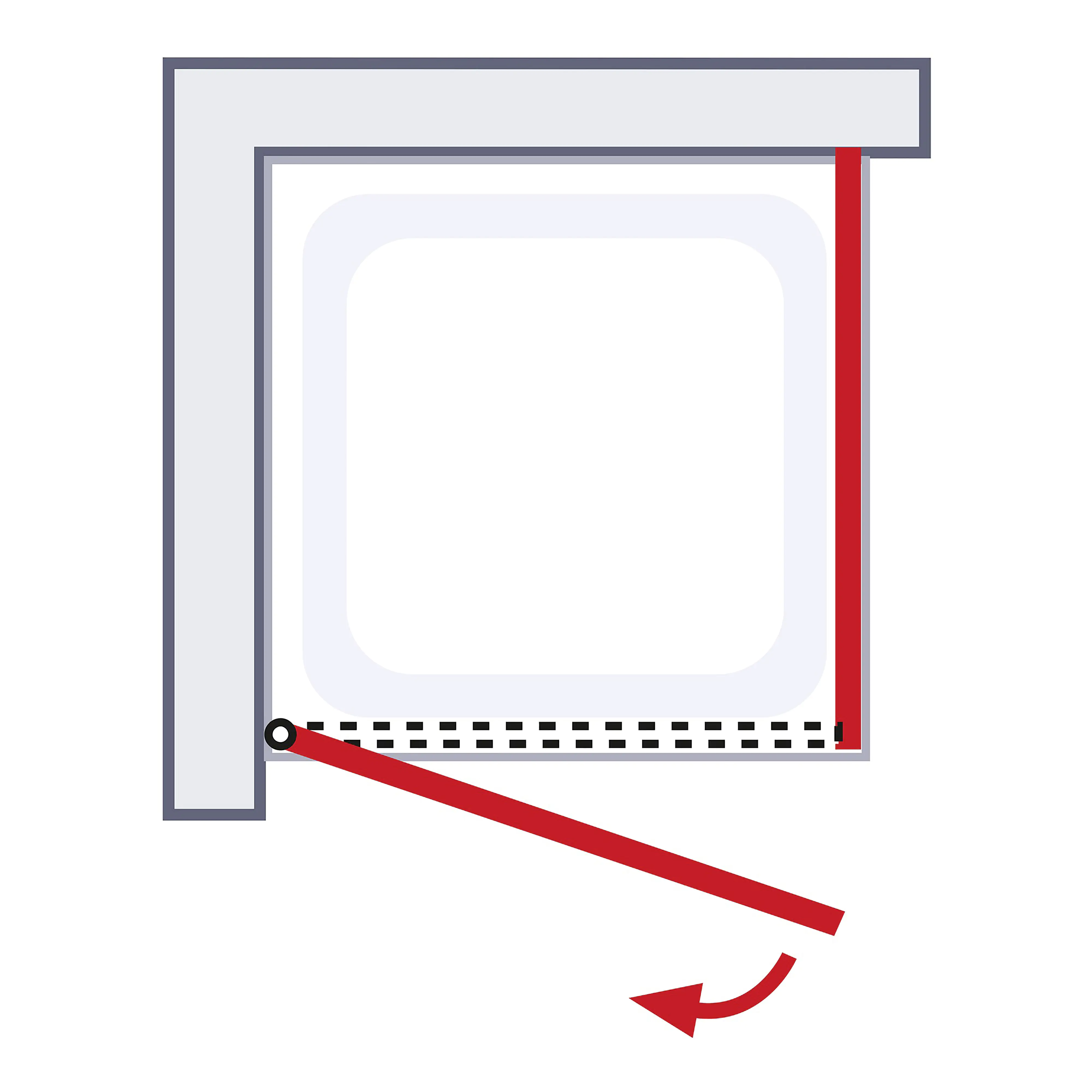 Schulte Drehtür Seitenwand 80 x 80 x 200 cm Toura