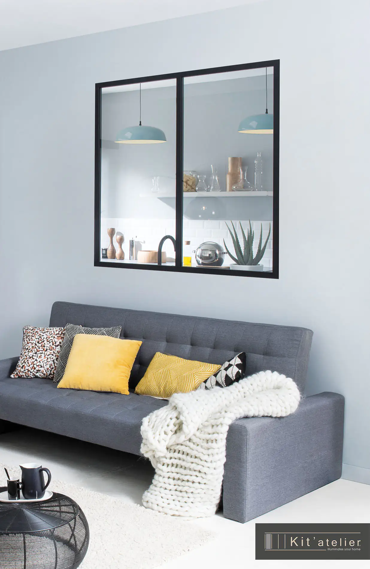 Trennwand Verriere Modulo 2er-Element 123,2 x 120 cm ohne Glas Trennwand Verriere Modulo 2er-Element 123,2 x 120 cm ohne Glas