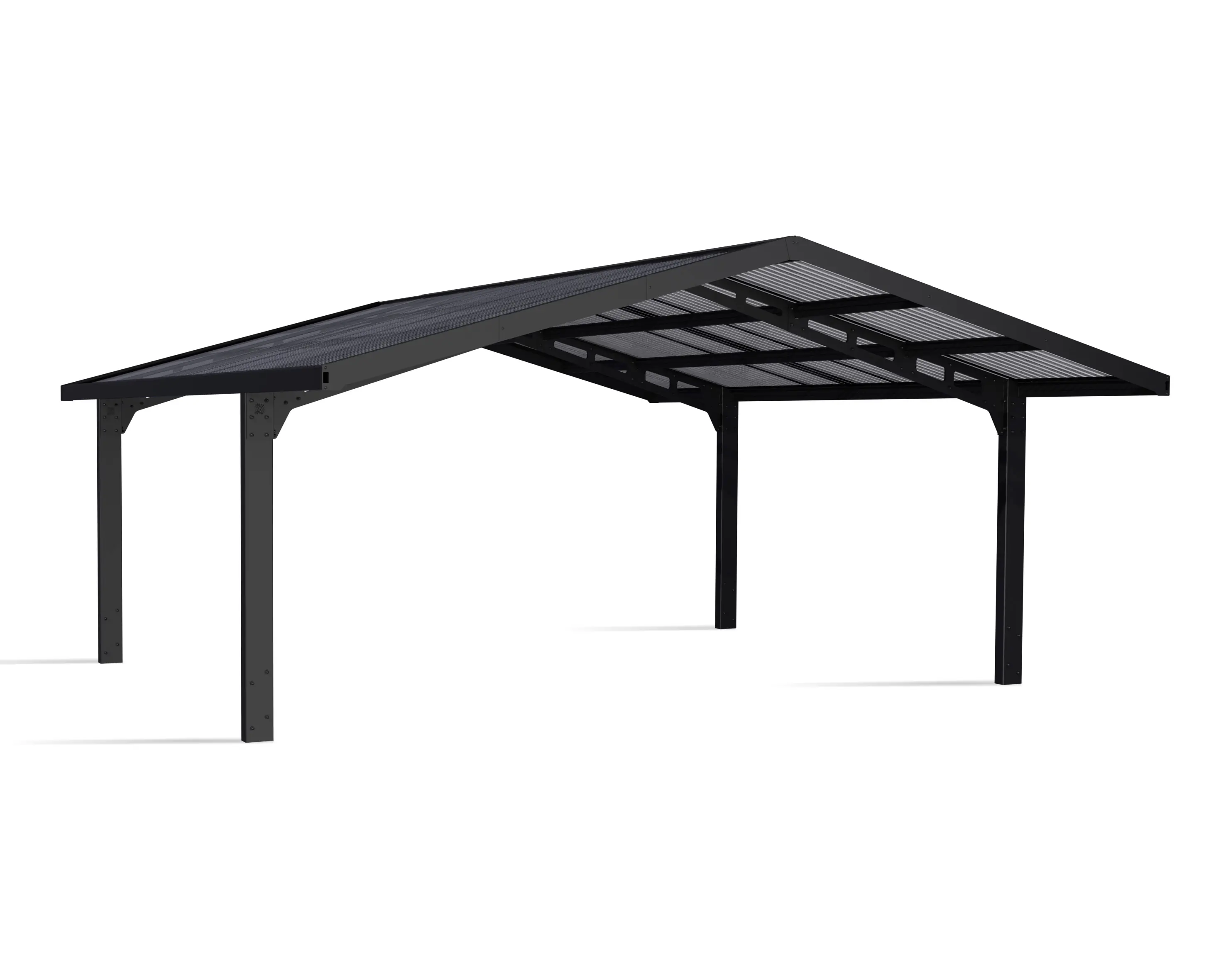 Canopia Carport Sydney Apex  Schwarz Alu 57 2 x586 cm