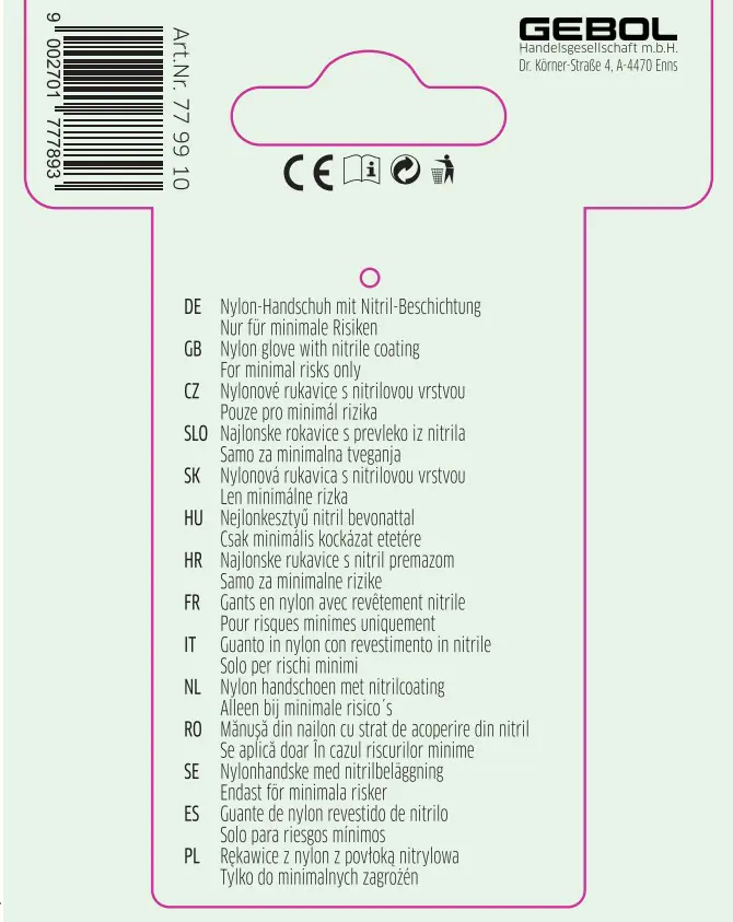 Handschuh Tommi Apfel Größe: XS
