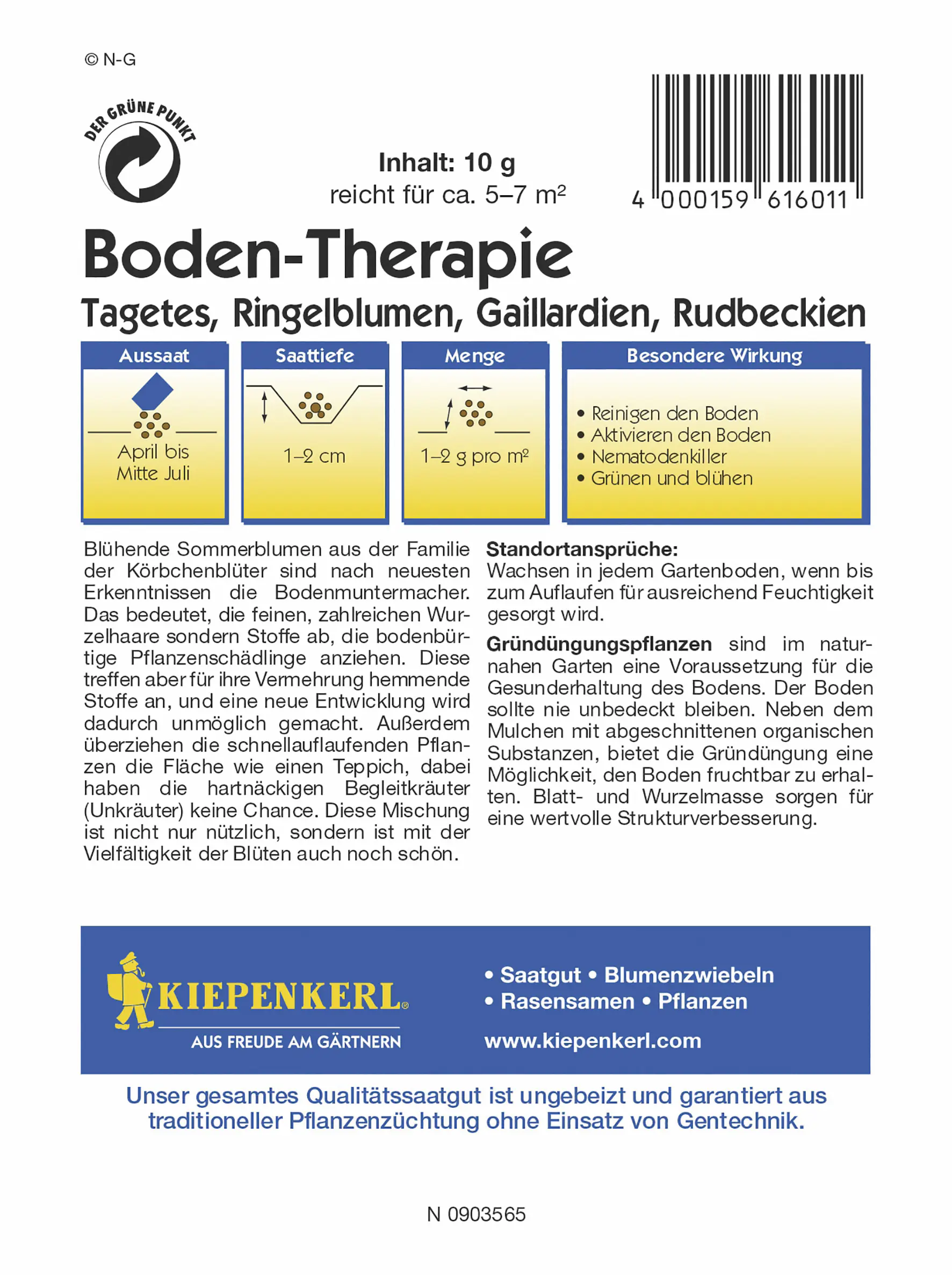 Kiepenkerl Boden-Therapie 10 Gr. Inhalt: 10 g