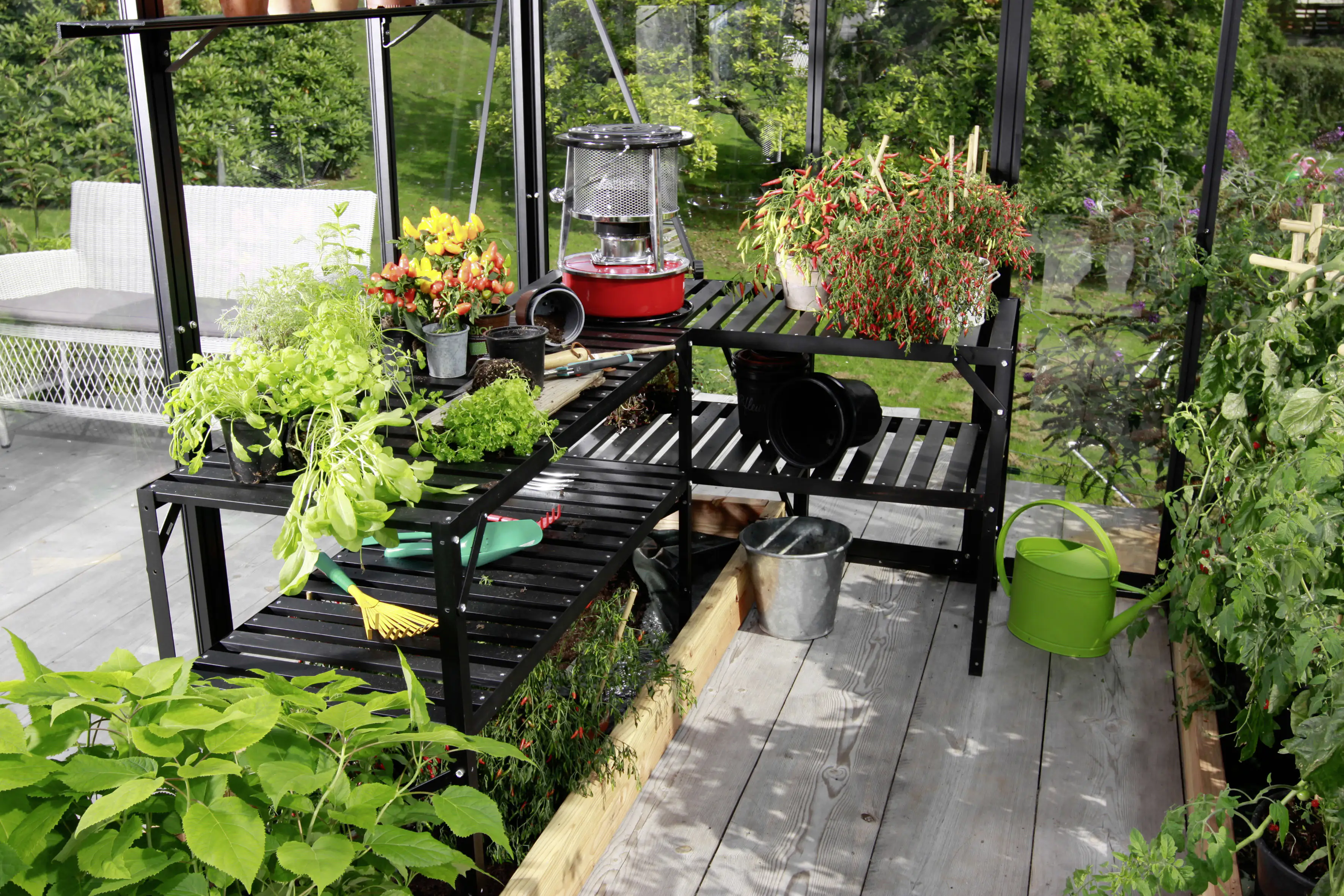 Vitavia Alutisch 121 x 54 x 76 cm schwarz 2 Ablagen